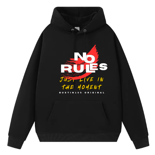BLACK NO RULES BST HOODIE