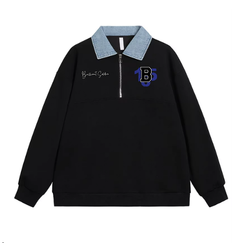 Denim collar Brilliant Solider Long Sleeve Tshirt