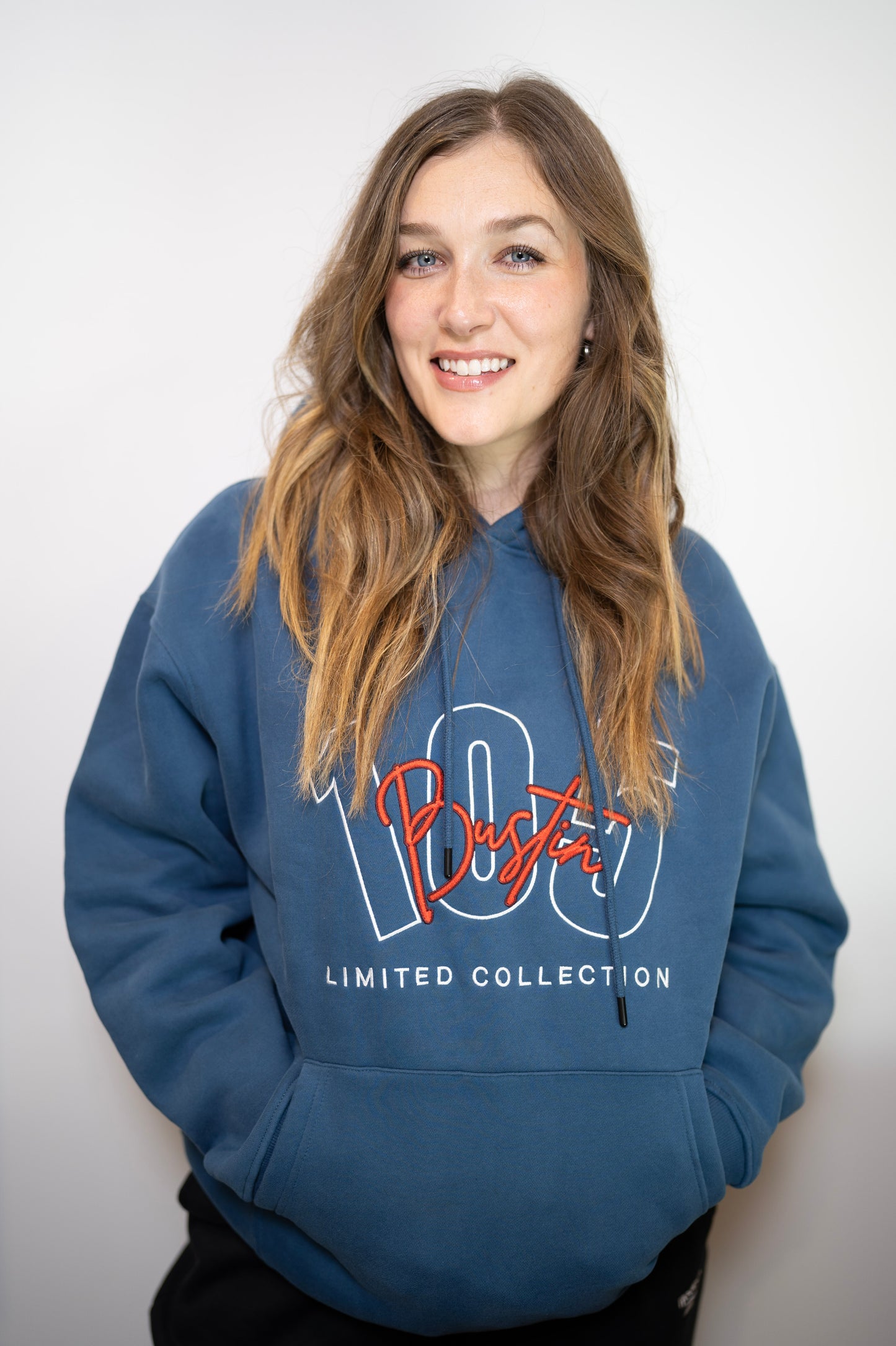 BLUE EMB BST HOODIE UNISEX