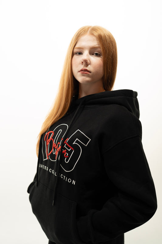 BLACK EMB  BST HOODIE