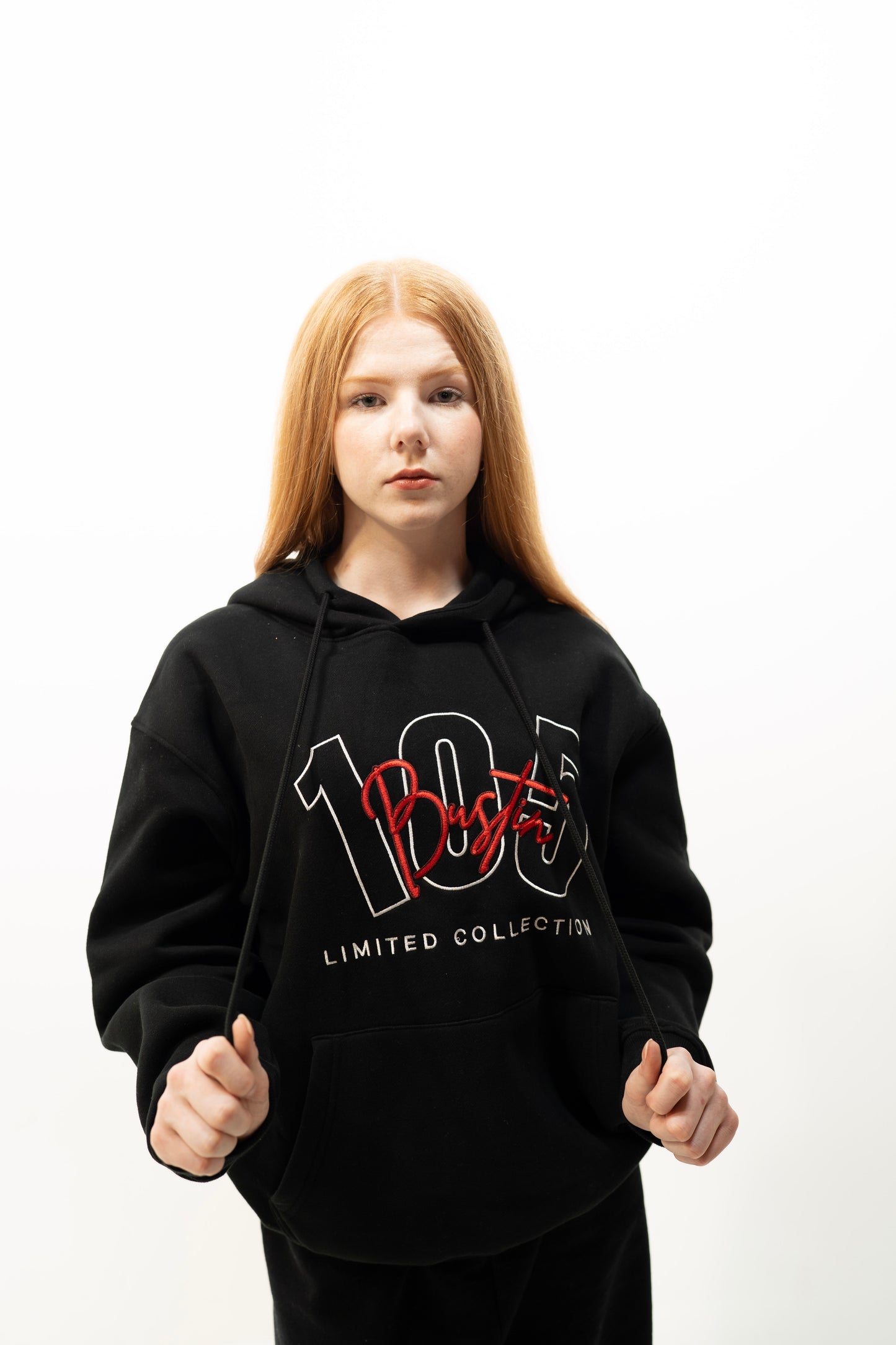 BLACK EMB  BST HOODIE