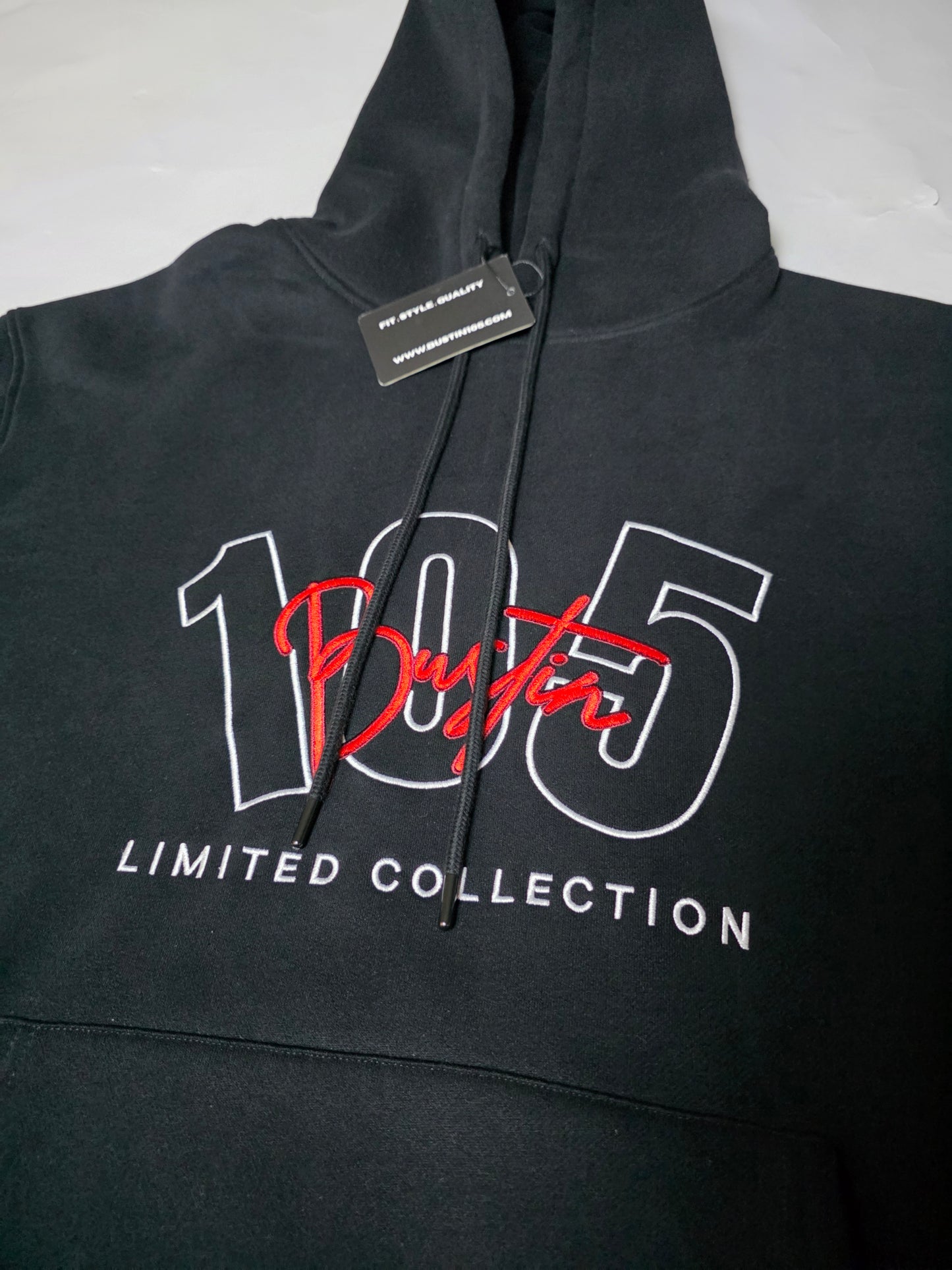 BLACK EMB  BST HOODIE