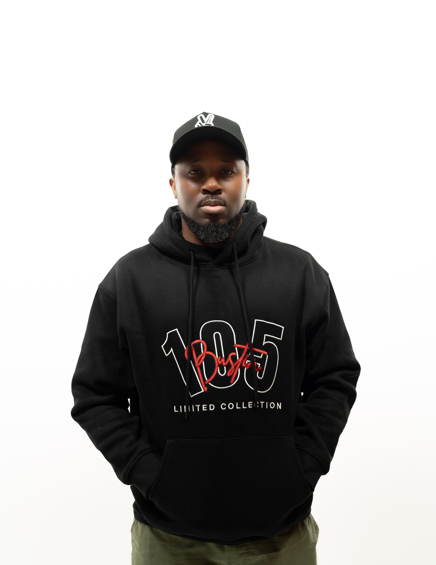 BLACK EMB  BST HOODIE UNISEX