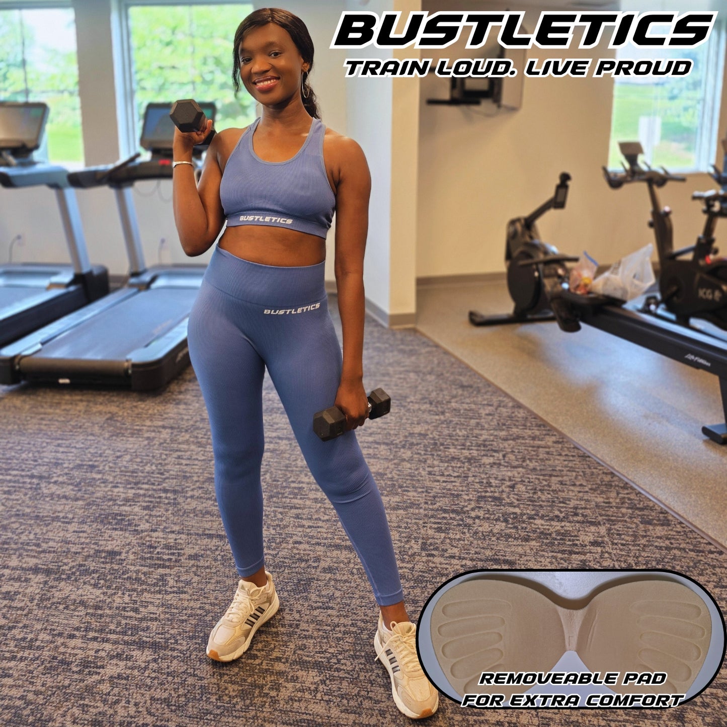 BUSTLETICS Active 3 Piece Style BLUE