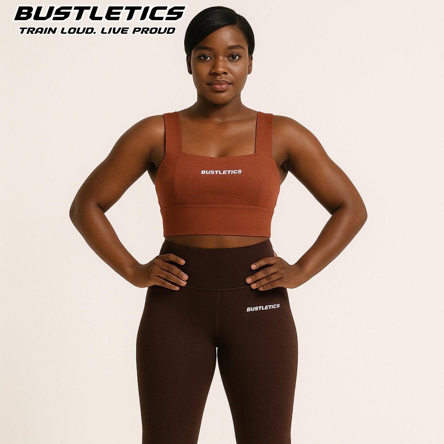 BUSTLETICS Active 3 Piece Style BROWN