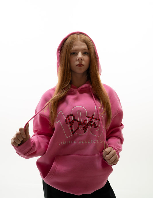 PINK EMB  BST HOODIE