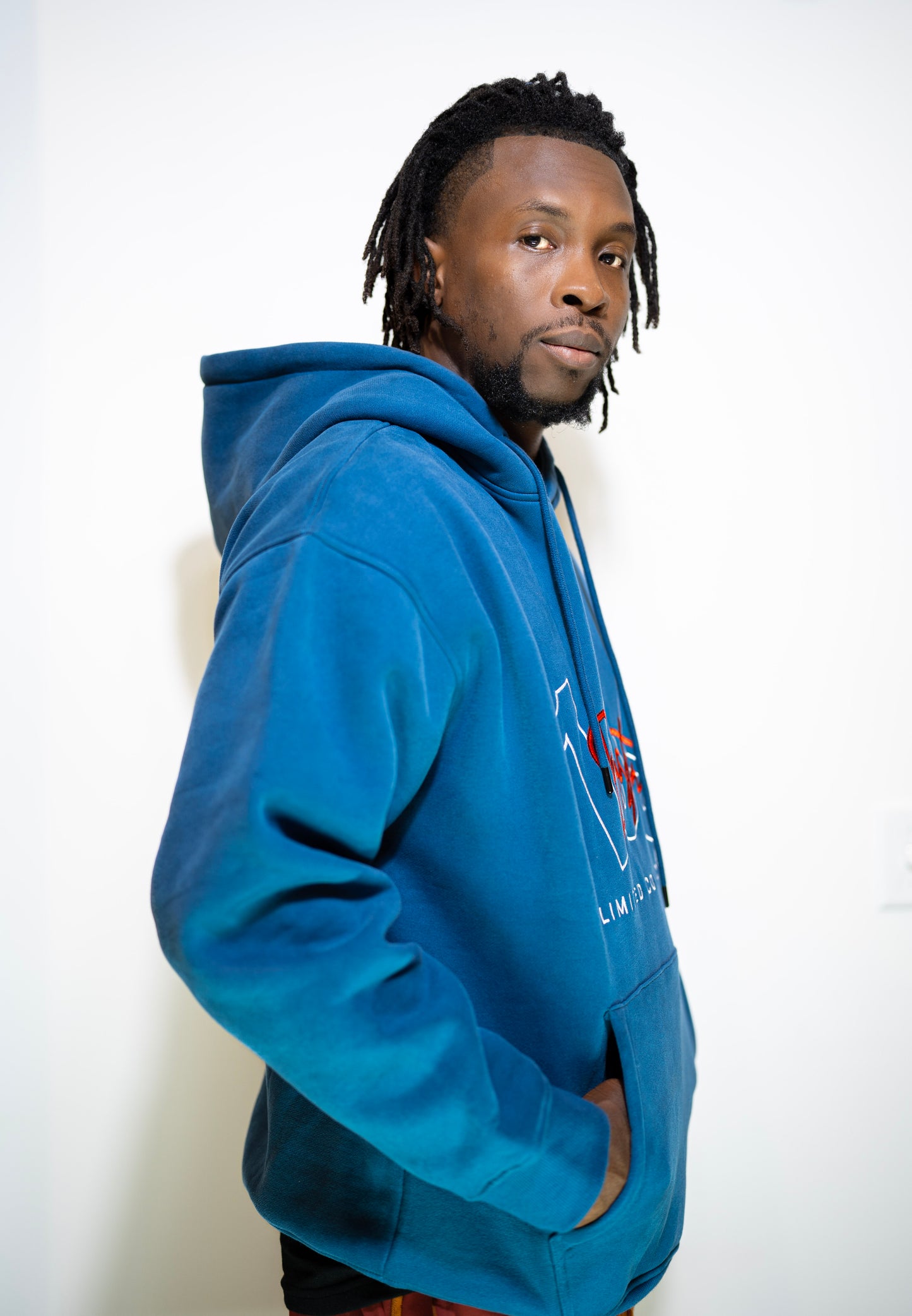 BLUE EMB  BST HOODIE