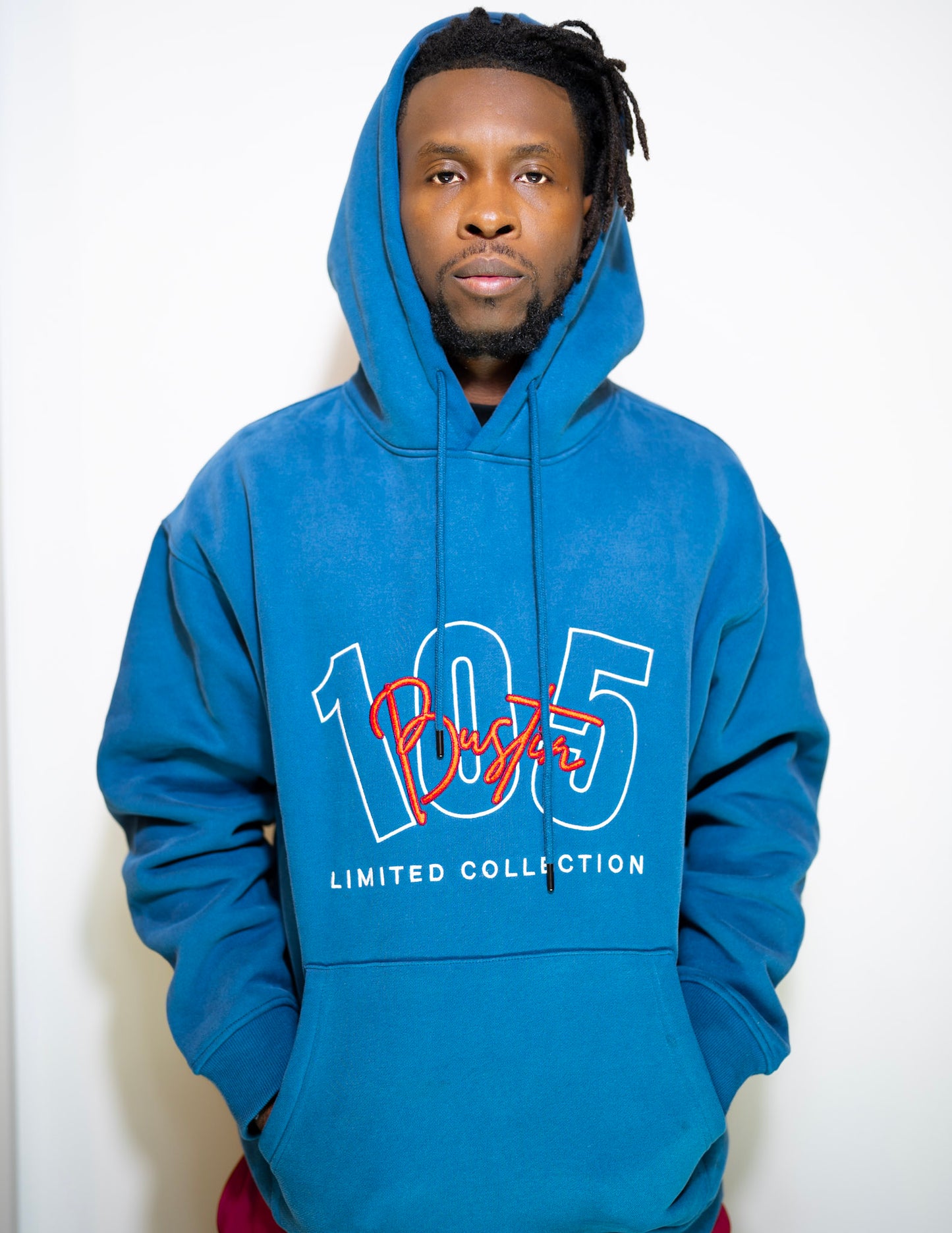 BLUE EMB  BST HOODIE